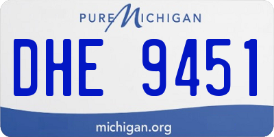 MI license plate DHE9451
