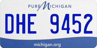 MI license plate DHE9452