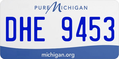 MI license plate DHE9453