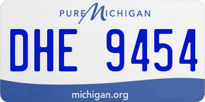 MI license plate DHE9454