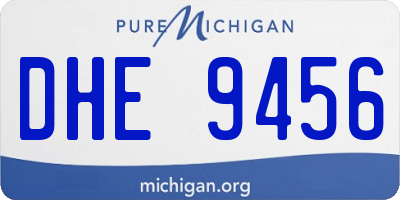 MI license plate DHE9456