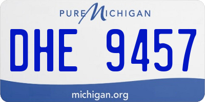 MI license plate DHE9457
