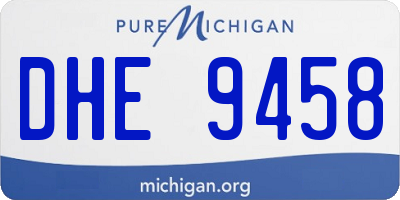 MI license plate DHE9458
