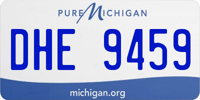 MI license plate DHE9459