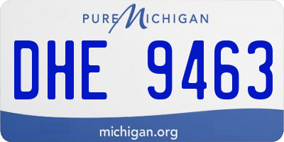 MI license plate DHE9463