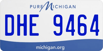 MI license plate DHE9464