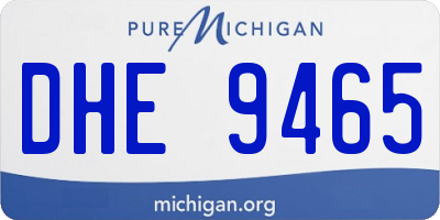 MI license plate DHE9465