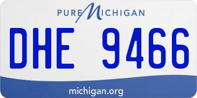 MI license plate DHE9466