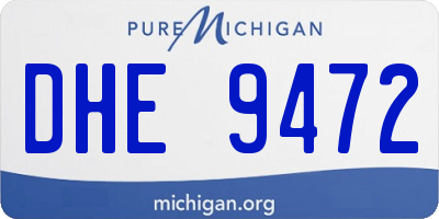 MI license plate DHE9472