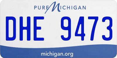 MI license plate DHE9473