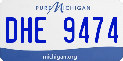 MI license plate DHE9474