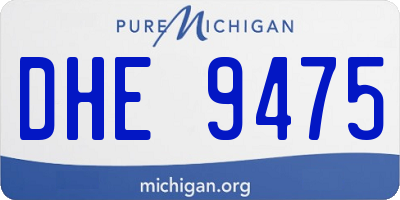 MI license plate DHE9475