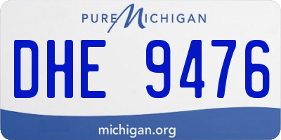 MI license plate DHE9476