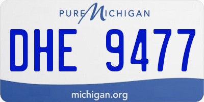 MI license plate DHE9477
