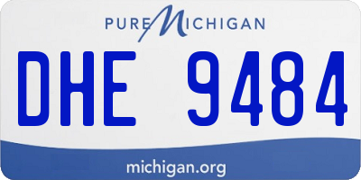 MI license plate DHE9484