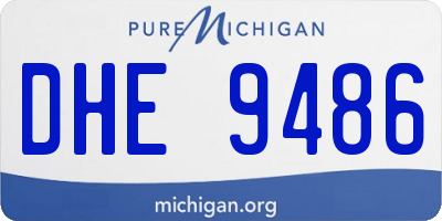 MI license plate DHE9486