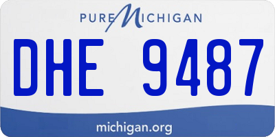 MI license plate DHE9487