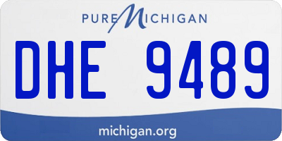 MI license plate DHE9489