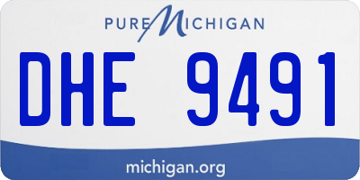 MI license plate DHE9491