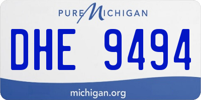 MI license plate DHE9494