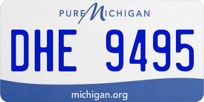 MI license plate DHE9495