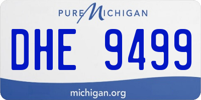 MI license plate DHE9499