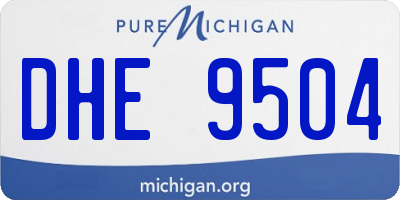 MI license plate DHE9504