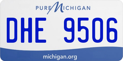 MI license plate DHE9506