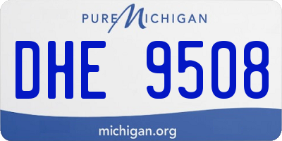 MI license plate DHE9508
