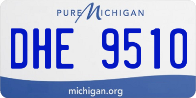MI license plate DHE9510