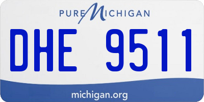 MI license plate DHE9511