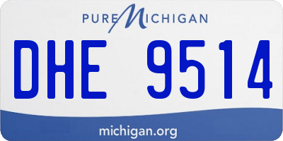 MI license plate DHE9514