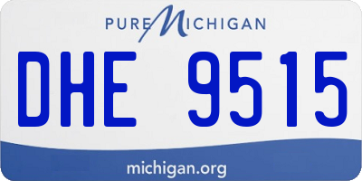 MI license plate DHE9515