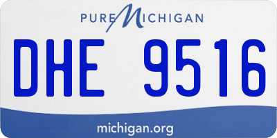 MI license plate DHE9516