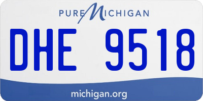 MI license plate DHE9518