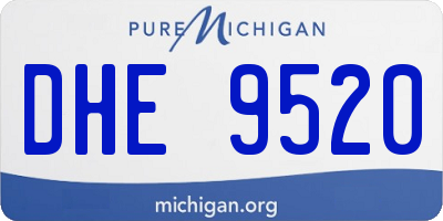 MI license plate DHE9520