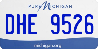 MI license plate DHE9526