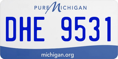 MI license plate DHE9531