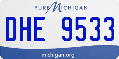 MI license plate DHE9533