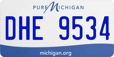 MI license plate DHE9534