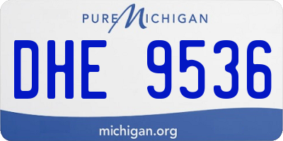 MI license plate DHE9536