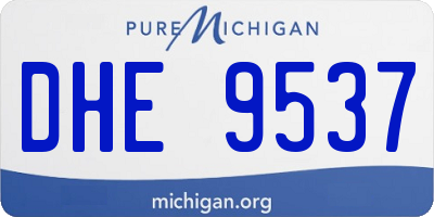 MI license plate DHE9537