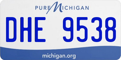MI license plate DHE9538