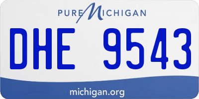 MI license plate DHE9543