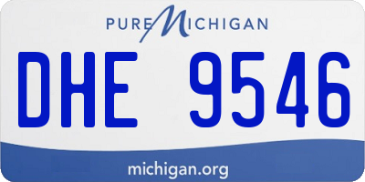 MI license plate DHE9546