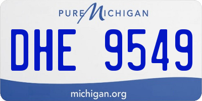MI license plate DHE9549