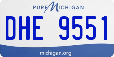 MI license plate DHE9551