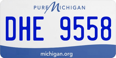 MI license plate DHE9558