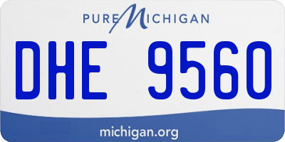 MI license plate DHE9560