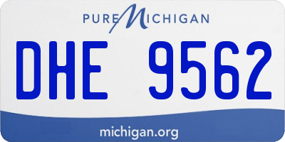 MI license plate DHE9562